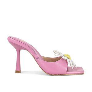 LPA Kitten Heel with Beaded Flower Detail - Pink